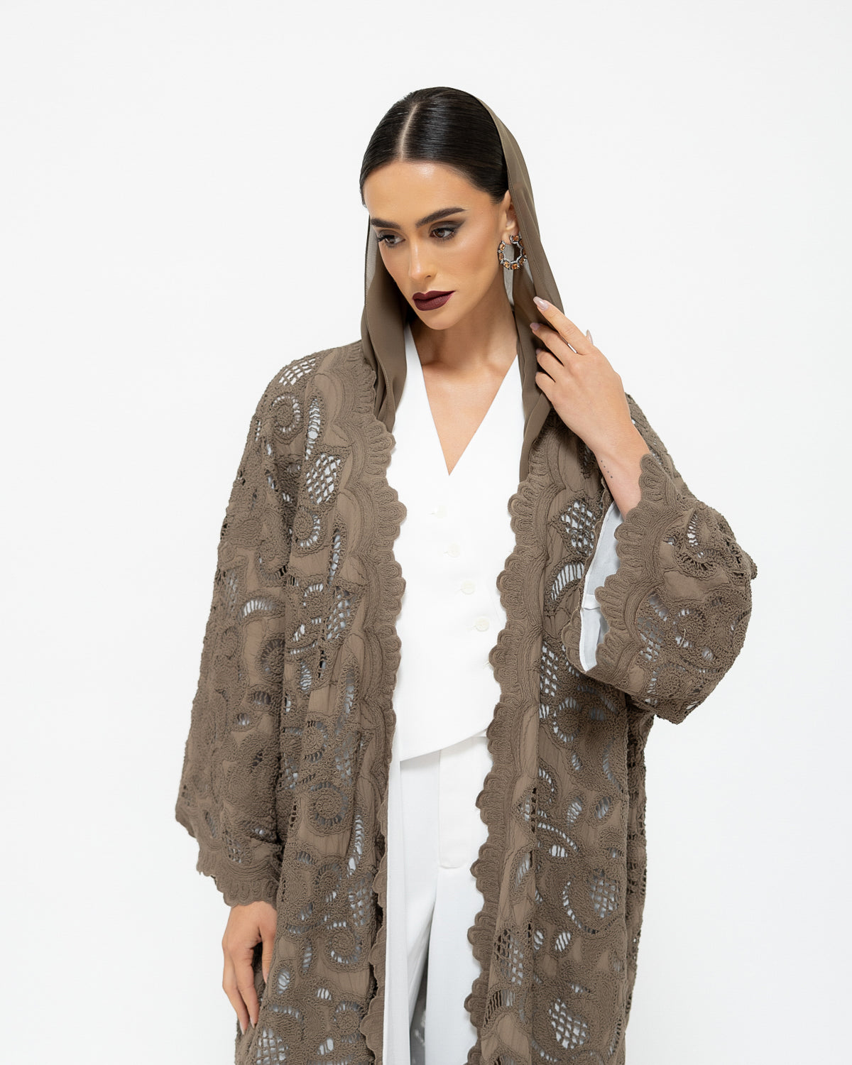 Cotton Lace Abaya image 3